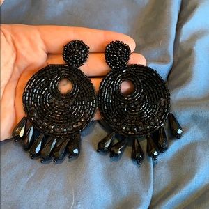 Beaded statement earrings